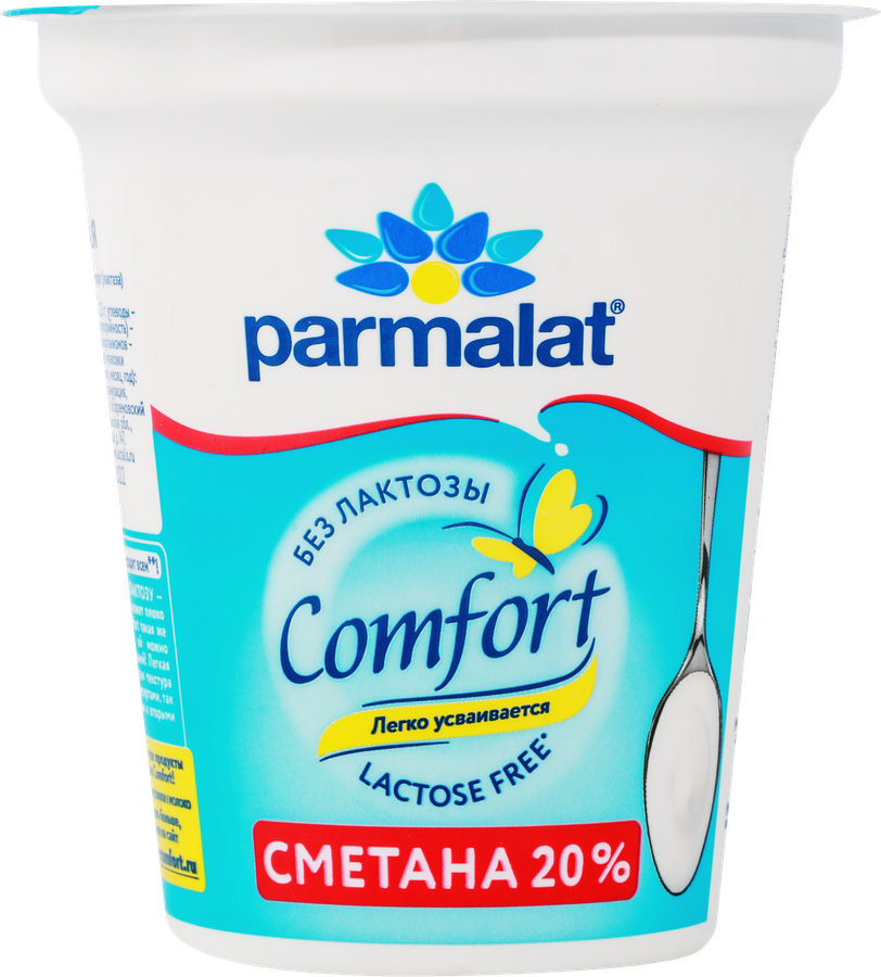 Сметана PARMALAT Comfort безлактозная 20%, без змж, 300г, превью