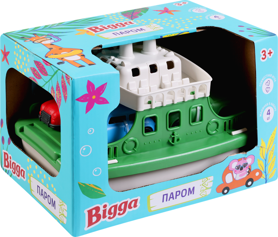 Набор игровой BIGGA Паром с 4 машинами, 25,5см, Арт. YE015831, предпросмотр