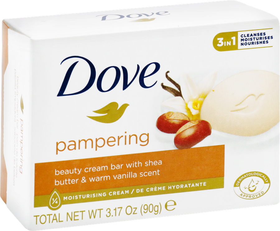 Крем-мыло DOVE Pampering с маслом ши и ароматом ванили, 90г, превью