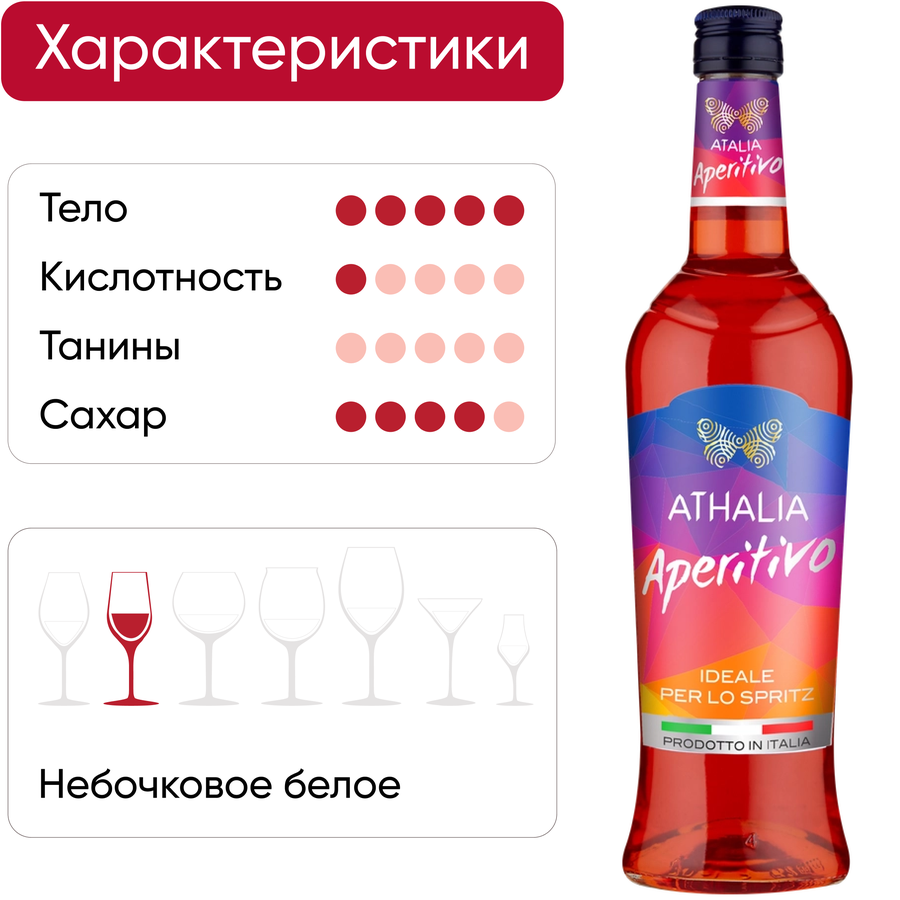 Напиток спиртной APERITIVO ATHALIA Аперитиво Азалия, 0.7л, превью