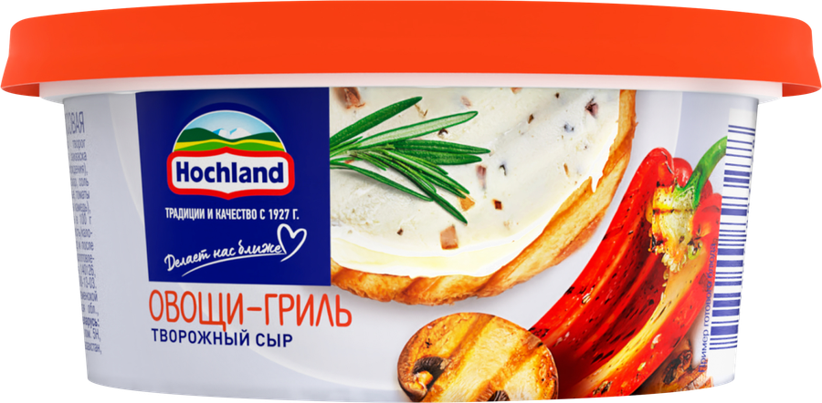 Сыр творожный HOCHLAND Овощи-гриль 60%, без змж, 140г, предпросмотр