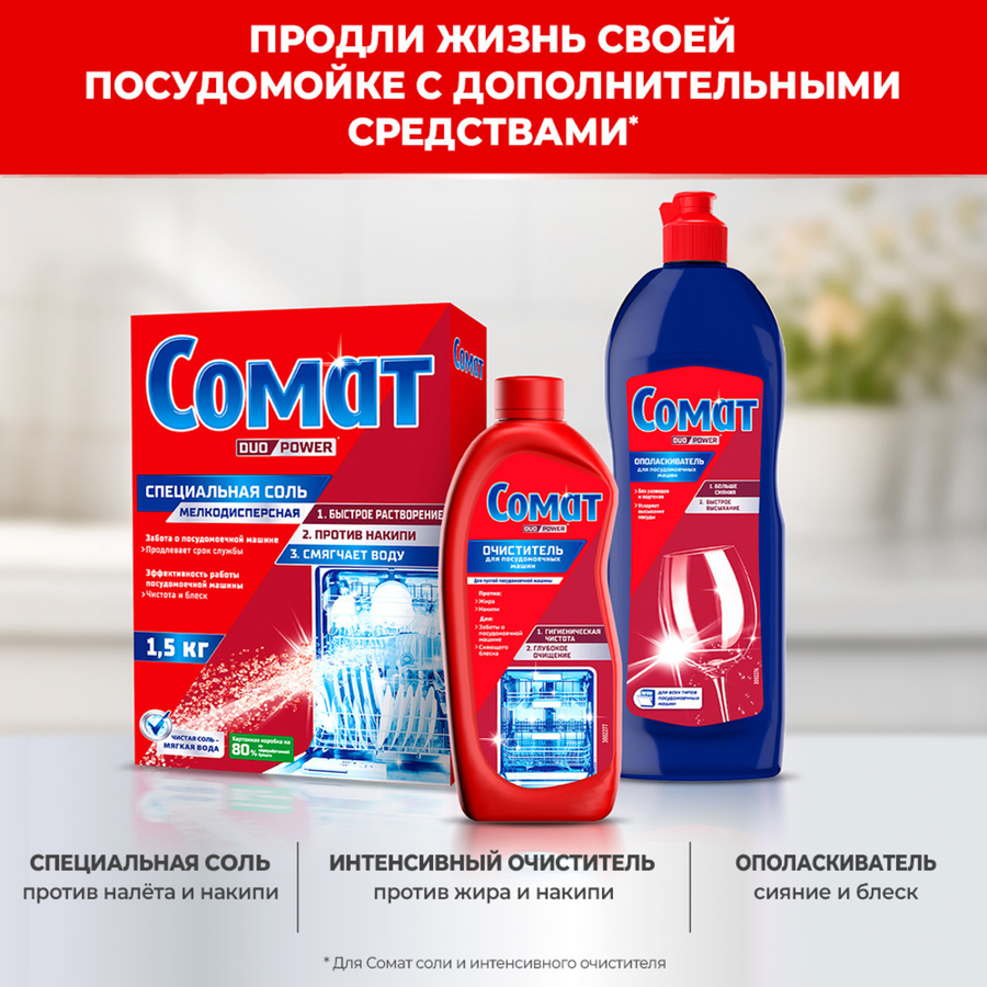 Таблетки для посудомоечной машины СОМАТ Голд, 36шт, превью