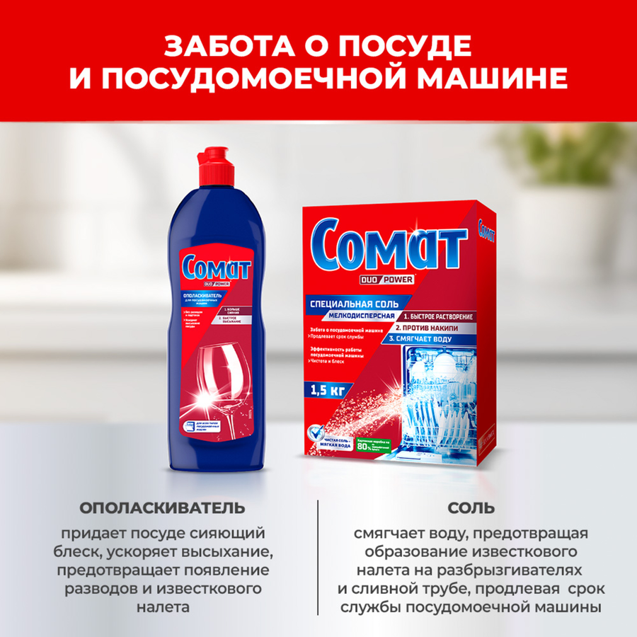 Очиститель для посудомоечной машины СОМАТ, 250мл, предпросмотр