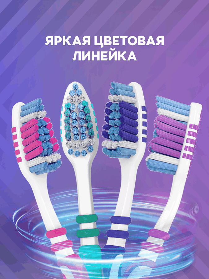 Зубная щетка COLGATE Зиг Заг многофункциональная, средней жесткости, 2+1, 3шт, предпросмотр
