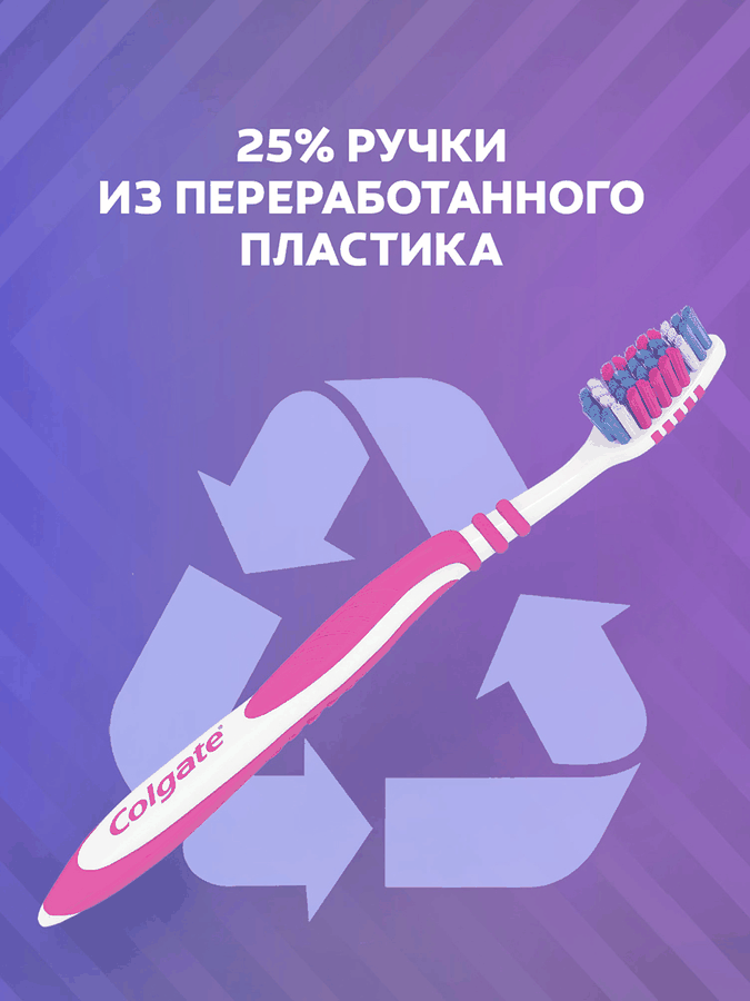 Зубная щетка COLGATE Зиг Заг многофункциональная, средней жесткости, 2+1, 3шт, превью