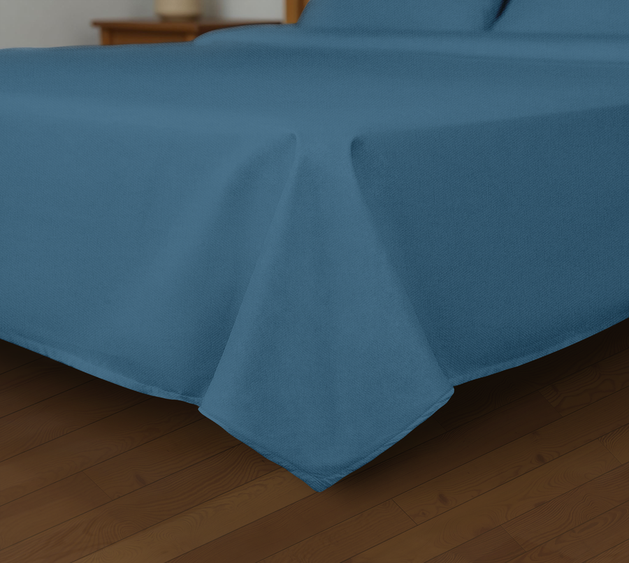 Простыня HOMECLUB 220x260см, синяя, поплин, Арт. HCP/S2226/Д3, предпросмотр