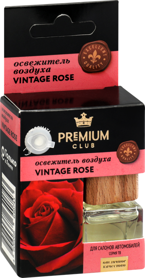 Освежитель воздуха автомобильный PREMIUM CLUB Vintage Rose, аналог аромата Ex Nihilo – Fleur Narcotique, 6мл, превью