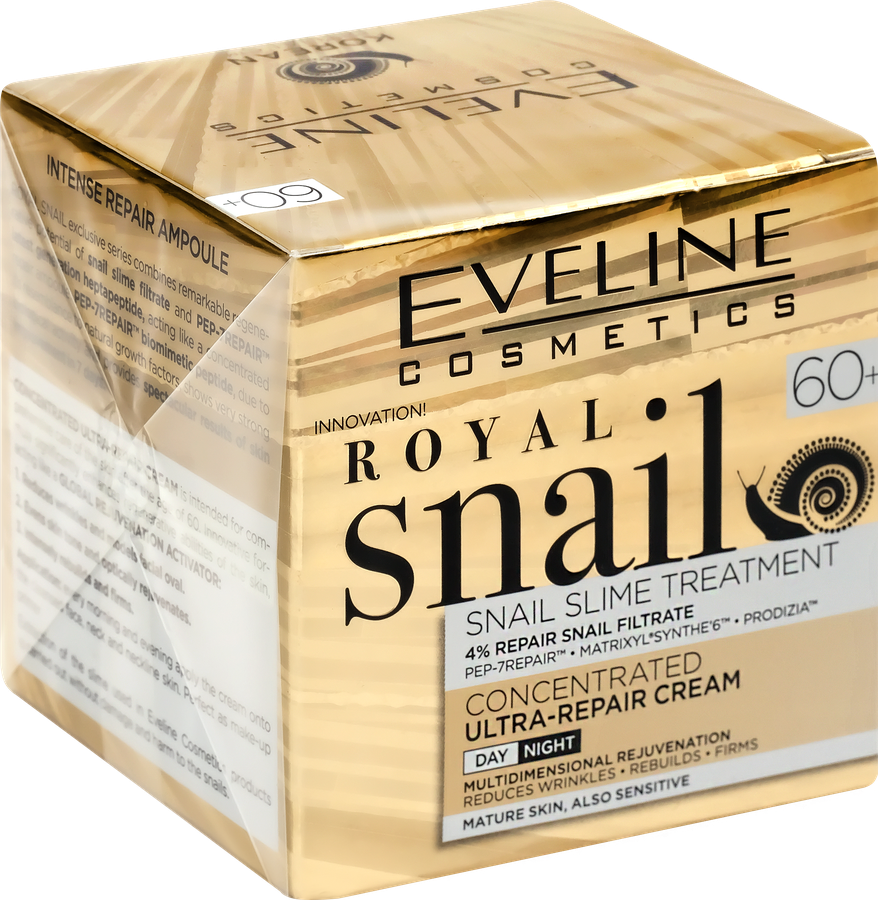Крем-концентрат для лица EVELINE Royal Snail ультра восстанавливающий 60+, 50мл, предпросмотр