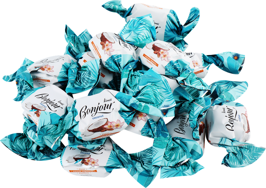 Конфеты KONTI Bonjour coconut, весовые, предпросмотр