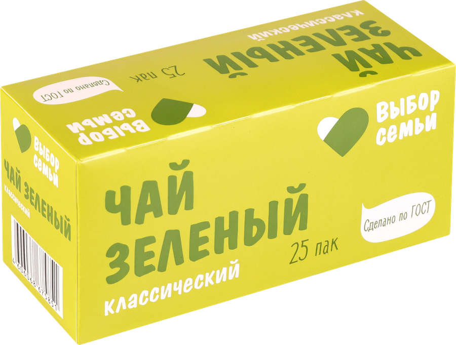 Чай зеленый ВЫБОР СЕМЬИ мелколистовой, 25пак, предпросмотр