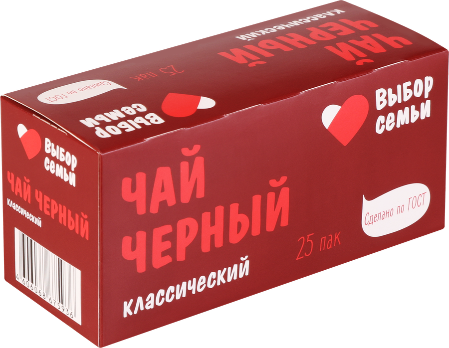 Чай черный ВЫБОР СЕМЬИ мелколистовой, 25пак, предпросмотр