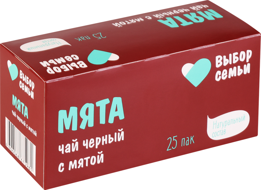 Чай черный ВЫБОР СЕМЬИ с мятой, 25пак, предпросмотр