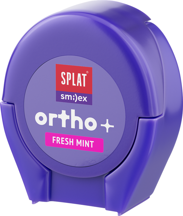 Зубная нить SPLAT Smilex ortho+ объемная ортодонтическая со вкусом мяты, 30шт, предпросмотр