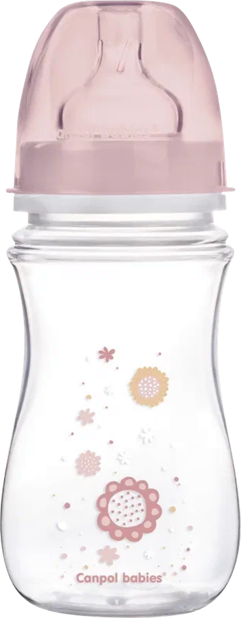 Бутылочка для кормления CANPOL BABIES EasyStart 240мл, антиколиковая с широким горлышком, с 0 месяцев, в ассортименте, Арт. 35/217_blu, 35/217_pin, предпросмотр
