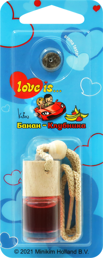Ароматизатор воздуха подвесной MIODORE Love Is... Банан-клубника/Ананас-апельсин, Арт. ARLV-1/ARLV-2, предпросмотр