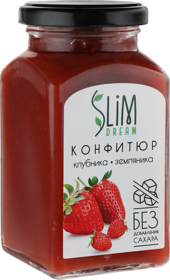 Конфитюр SLIMDREAM Клубника-земляника, без сахара, 300г, предпросмотр