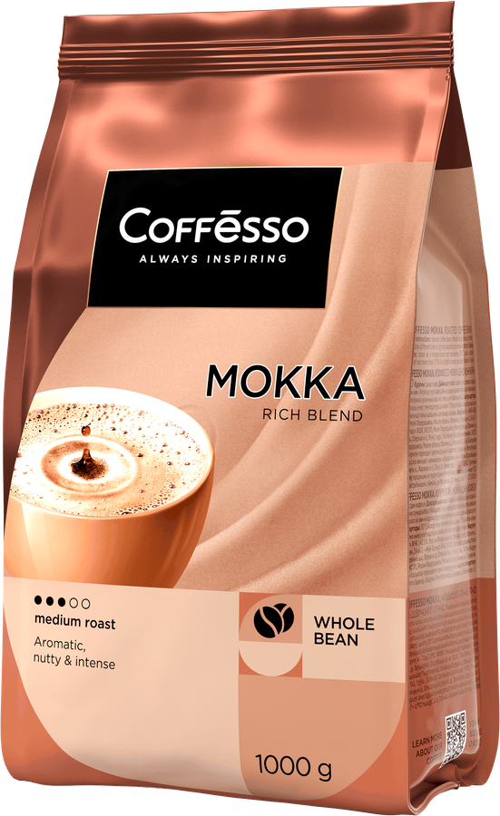 Кофе зерновой COFFESSO Mokka жареный, 1кг, превью