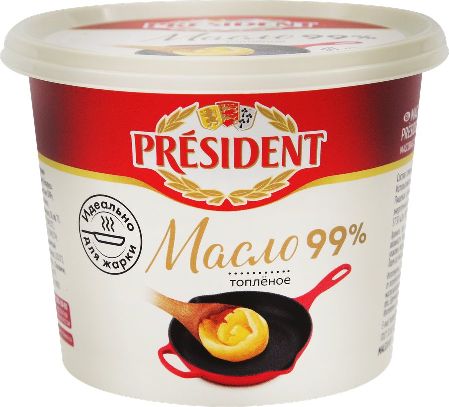 Масло топленое PRESIDENT 99%, без змж, 200г, превью