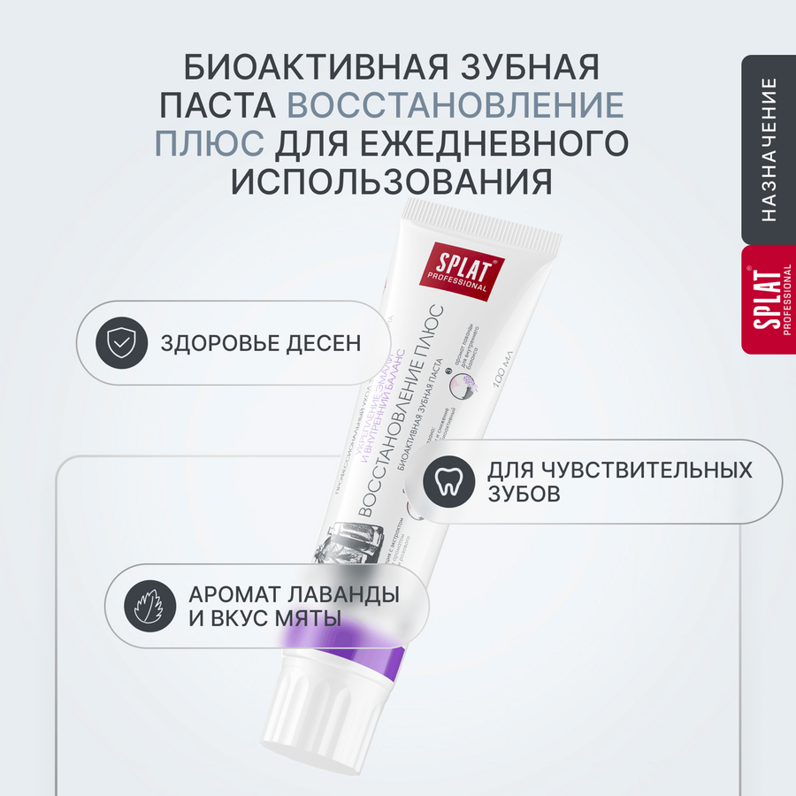 Зубная паста SPLAT Восстановление плюс профессиональная, 100мл, превью