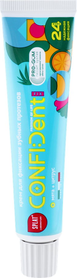 Крем для фиксации протезов SPLAT Confident fix со вкусом мяты и цитруса, 40г, предпросмотр