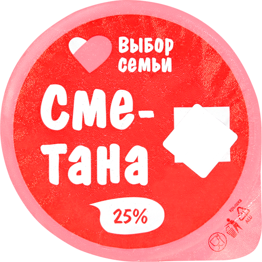 Сметана ВЫБОР СЕМЬИ 25%, без змж, 300г, предпросмотр