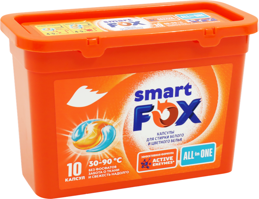 Капсулы для стирки SMART FOX All in One, 10шт, превью