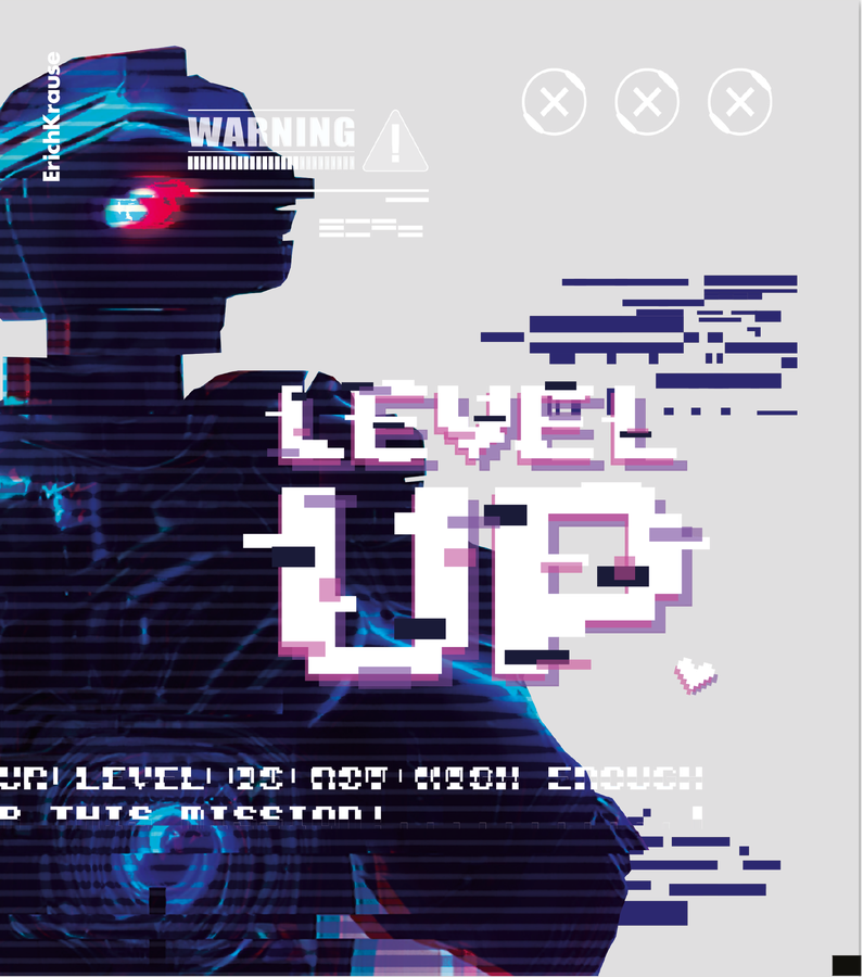 Набор обложек для тетрадей и дневников ERICHKRAUSE Cyber game, пластиковые, 21,2х34,7см, Арт. 61121, превью
