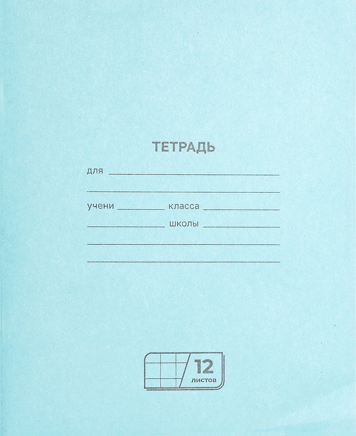 Тетрадь BG 12 листов, в крупную клетку, превью
