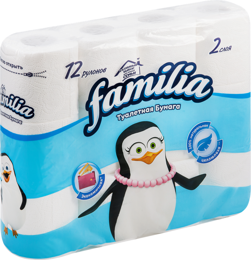 Бумага туалетная FAMILIA Classic 2-слоя, 12шт, превью