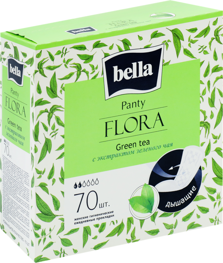 Прокладки BELLA Panty flora Green tea ежедневные, 70шт, превью
