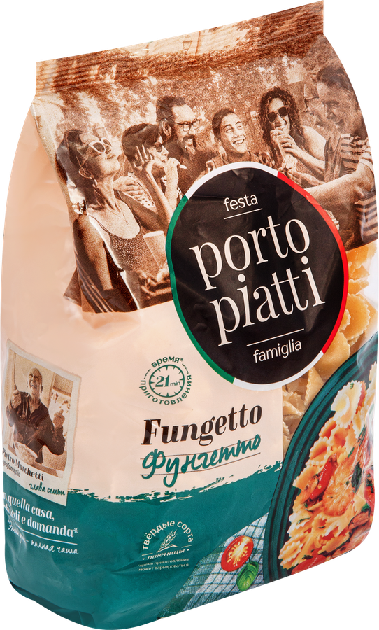 Макароны PORTO PIATTI Фунгетто, 400г, превью