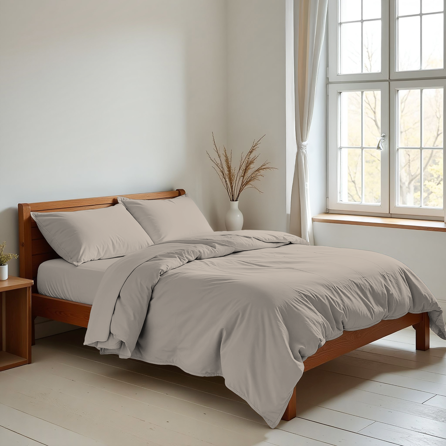 Пододеяльник HOMECLUB 145x215(+/-3)см, цвет жемчужный, Арт. HCDC-S-145-PE, предпросмотр