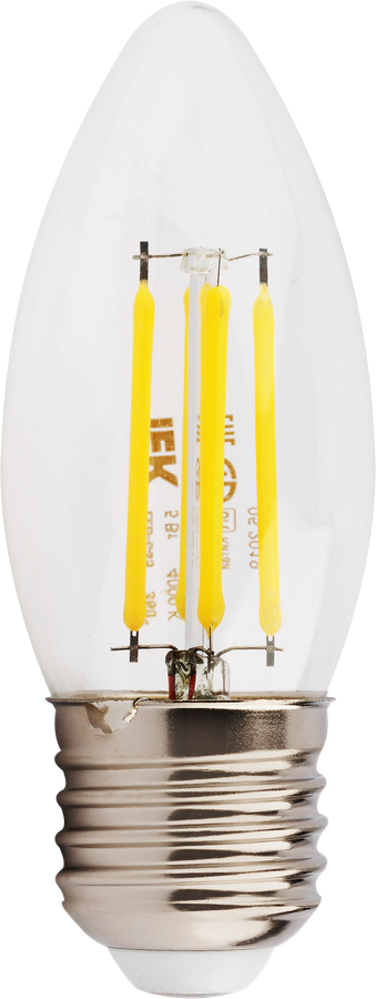 Лампа IEK LED свеча 5Вт, 230В, 4000К, цоколь Е27 360, Арт. LLF-C35-5-230-40-E27-CL, предпросмотр
