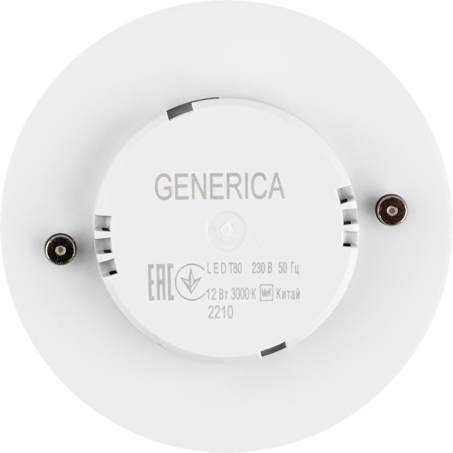 Лампа GENERICA LED таблетка 12Вт, 230В, 3000К, цоколь GX53, Арт., Арт. LL-T80-12-230-30-GX53-G, превью