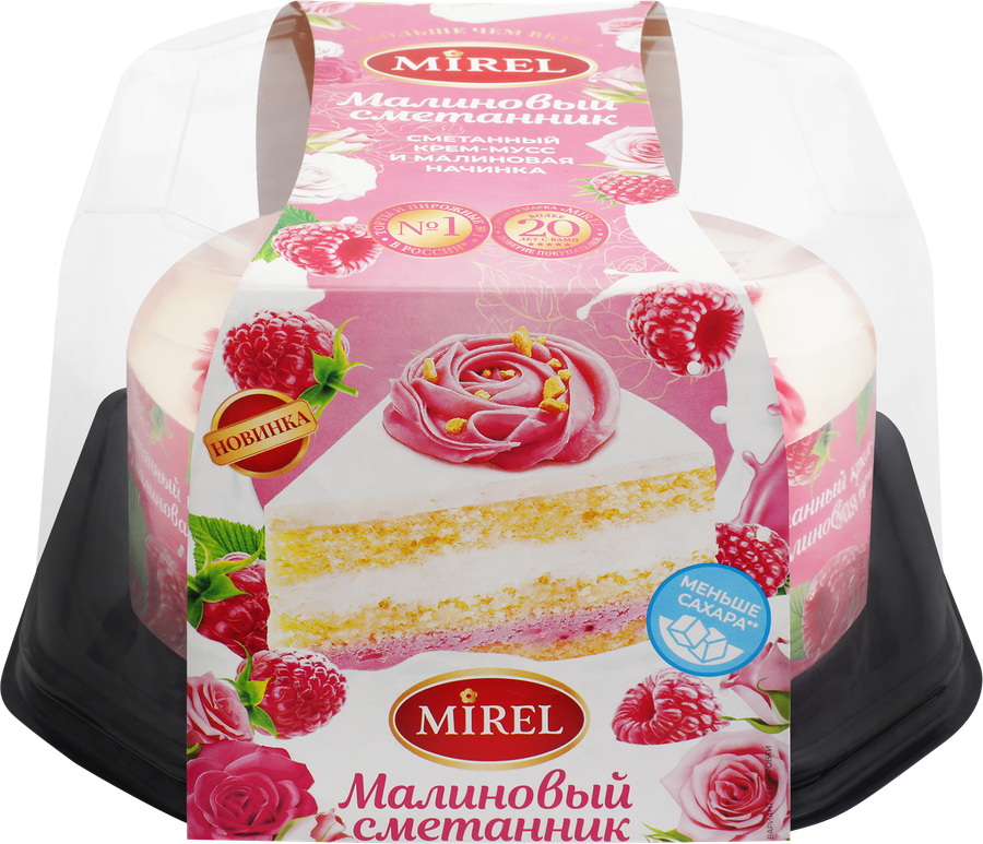 Торт MIREL Малиновый сметанник, 650г, превью