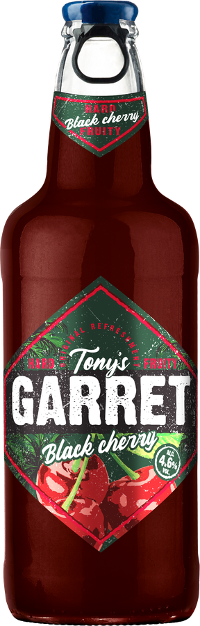 Напиток пивной TONY'S GARRET Hard Black Cherry пастеризованный 4,6%, 0.4л, предпросмотр