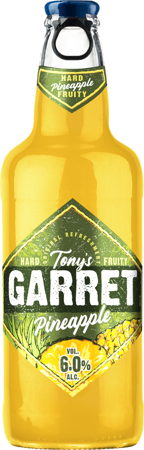 Напиток пивной TONY'S GARRET Hard Pineapple пастеризованный 6%, 0.4л, превью