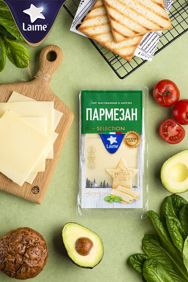 Сыр LAIME Пармезан 40%, нарезка, без змж, 125г, предпросмотр