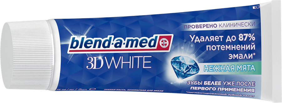 Зубная паста BLEND-A-MED 3D White Нежная мята, 75мл, превью