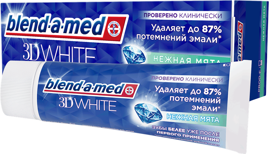Зубная паста BLEND-A-MED 3D White Нежная мята, 75мл, превью