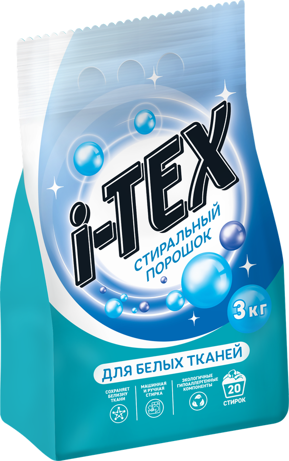 Стиральный порошок для белого белья I-TEX, 3кг, превью