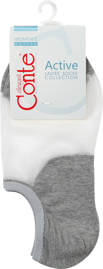 Носки женские CONTE ELEGANT Active р. 23, 25, 27 ультракороткие, белые, 
Арт. 18С-4СП, предпросмотр