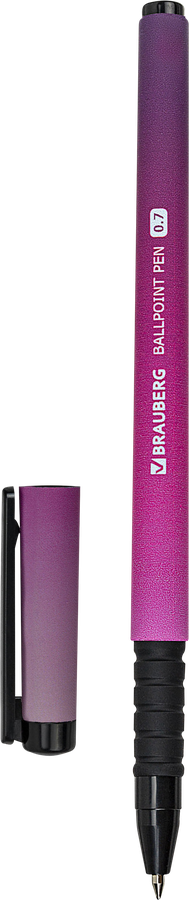 Ручка шариковая BRAUBERG Grade neon soft touch grip, синий, 0,7мм, в ассортименте, Арт. 143710, предпросмотр