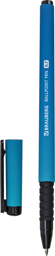 Ручка шариковая BRAUBERG Grade neon soft touch grip, синий, 0,7мм, в ассортименте, Арт. 143710, превью