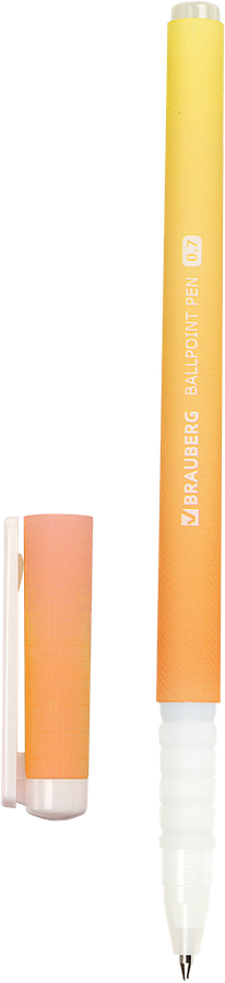 Ручка шариковая BRAUBERG Grade pastel soft touch grip, синий, 0,7мм, в ассортименте, Арт. 143711, превью