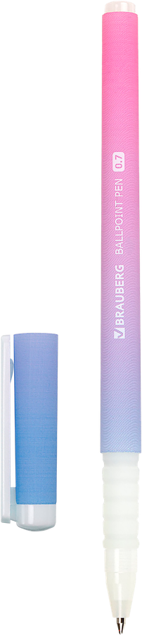 Ручка шариковая BRAUBERG Grade pastel soft touch grip, синий, 0,7мм, в ассортименте, Арт. 143711, предпросмотр