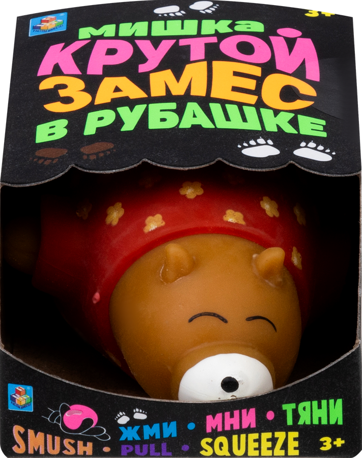 Игрушка 1TOY Крутой замес, Мишка в рубашке, 2 вида, 11х6х5см, Арт. Т23812, превью