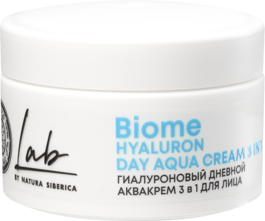 Крем дневной для лица NATURA SIBERICA 3в1 Lab Biome Hyaluron гиалуроновая, 50мл, предпросмотр