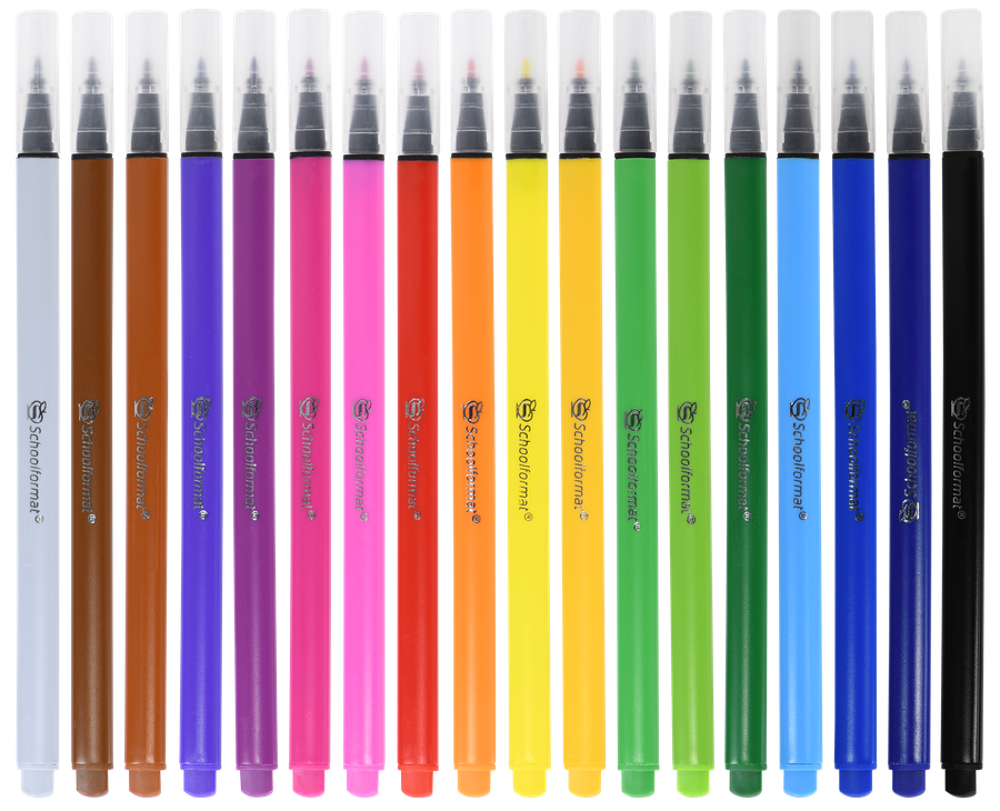 Фломастеры SCHOOLFORMAT Дикая планета, классические, 18 цветов, Арт. ФЛ18-ДПЛ, предпросмотр