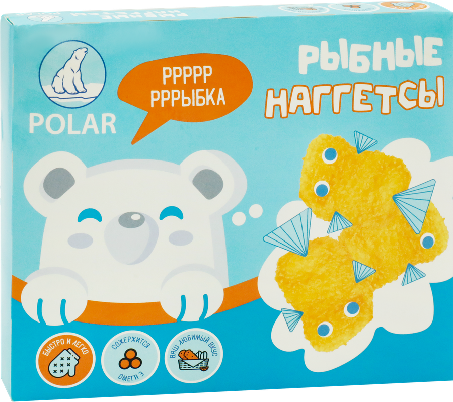 Наггетсы тресковые POLAR Медвежонок, в панировке, 300г, превью